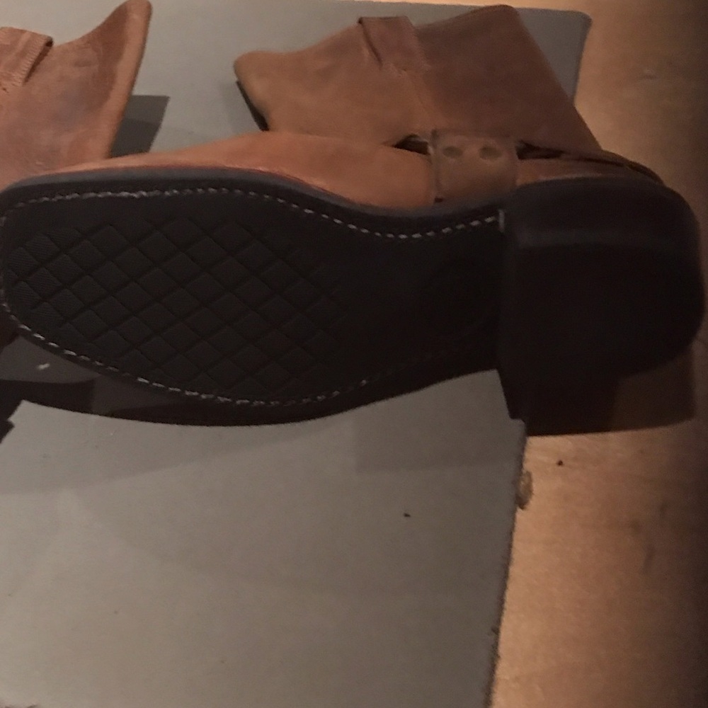 Frye Brown Leather Harness Ankle Booties - Picture 10 of 12